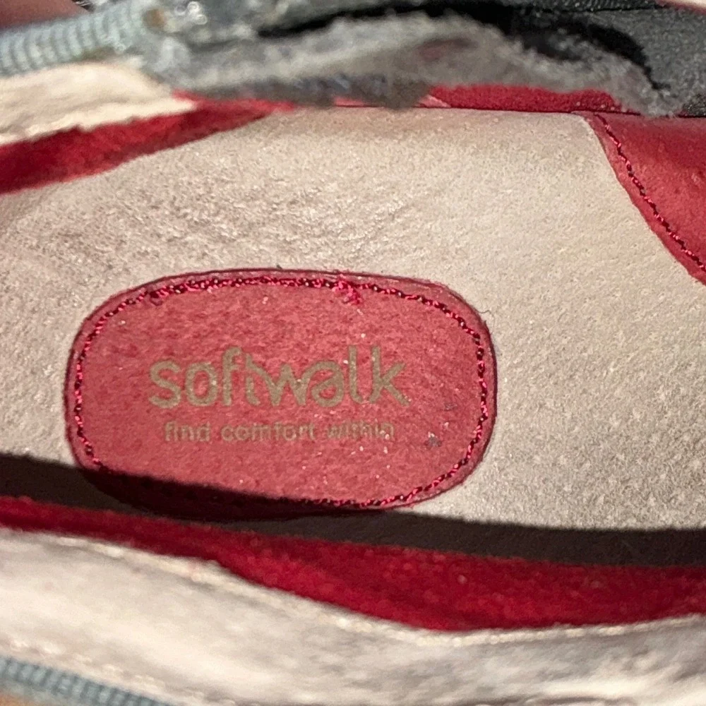 Softwalk Boots Womens 9 N‎ Rocklin Suede Leather Zip Comfort Ankle Shoes Gray
